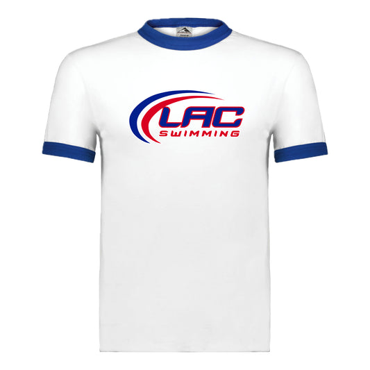 LACSH002-05 White / Royal Ringer Short Sleeve Tee