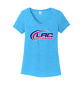 LACSH008 - 07 Turquoise Frost Ladies V Neck Short Sleeve Tee