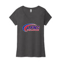 LACSH008 - 08 Heather Charcoal Ladies V Neck Short Sleeve Tee