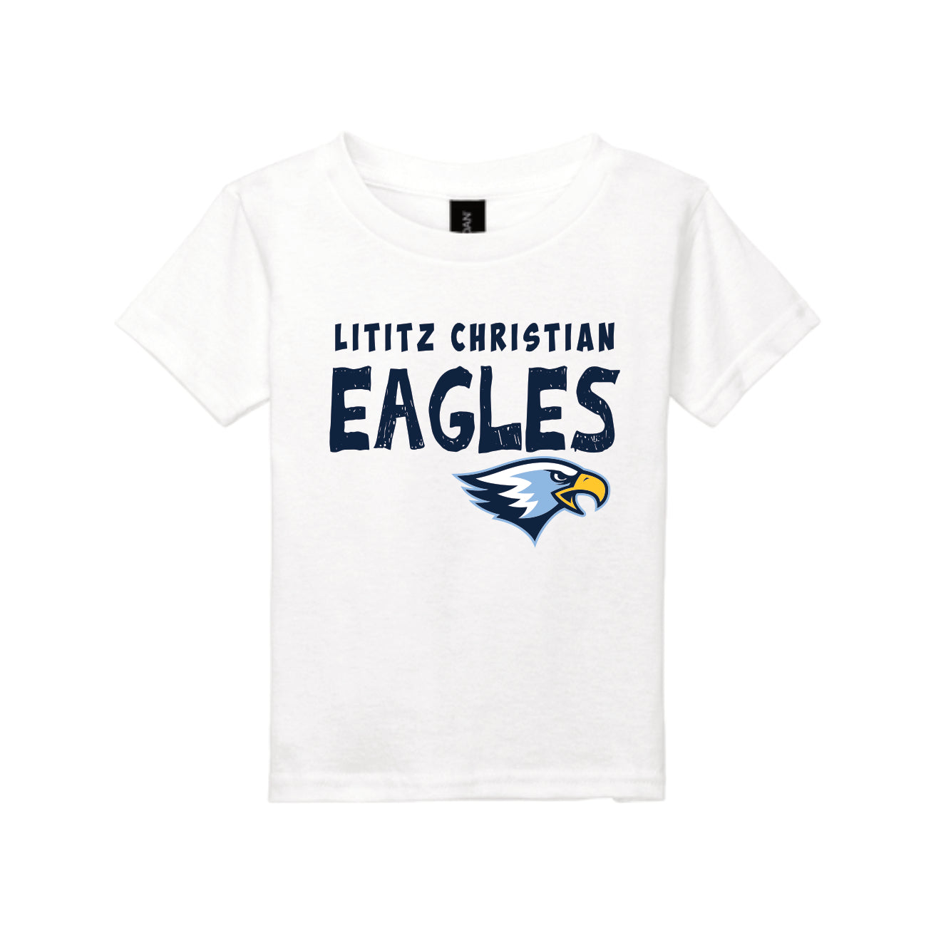 LCS105 - Navy or White Toddler Eagles Tee