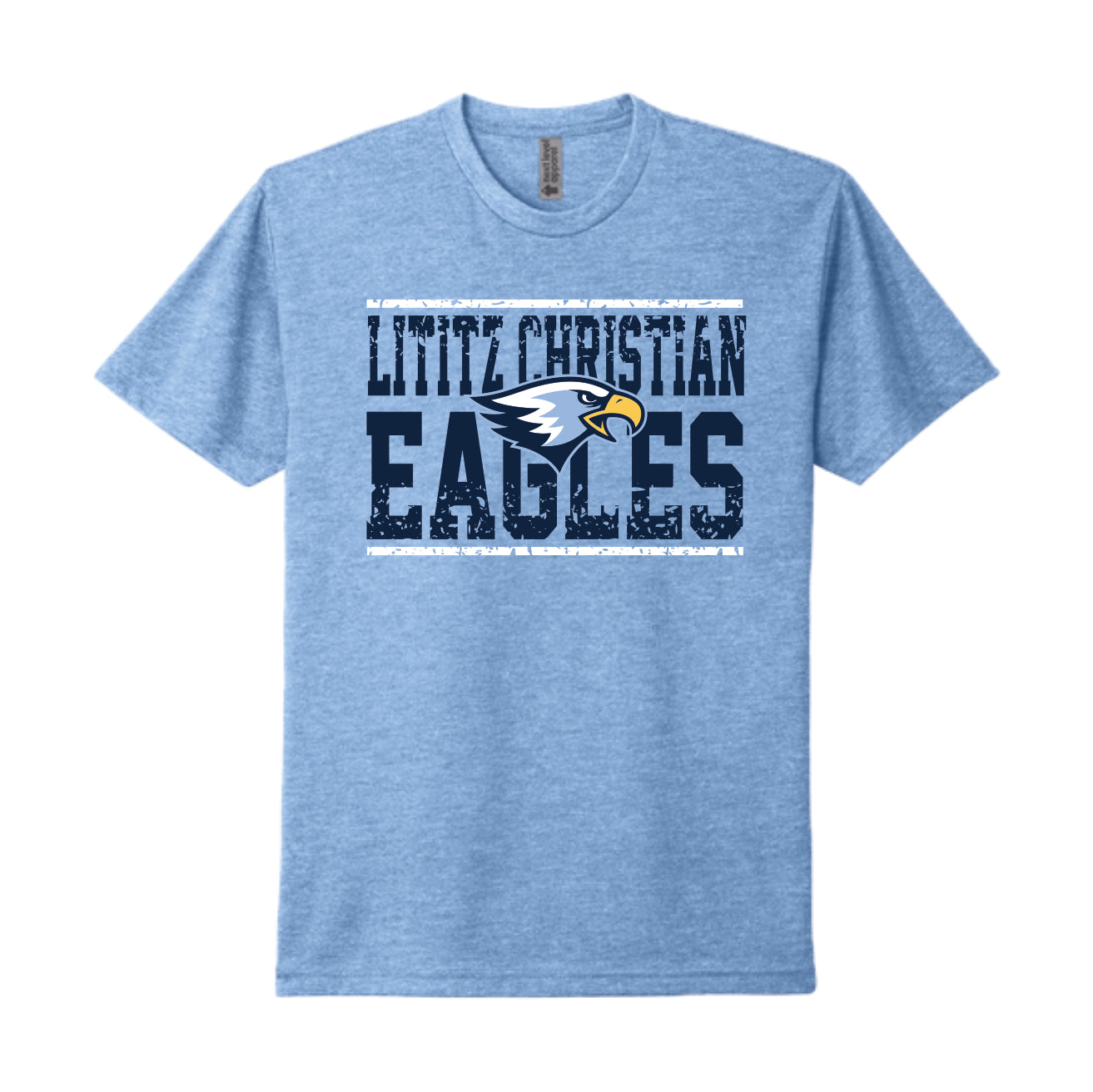 LCS104 - Heather Columbia Blue Short Sleeve Tee