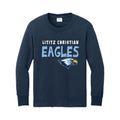 LCS106 - Navy or White Youth Long Sleeve Tee