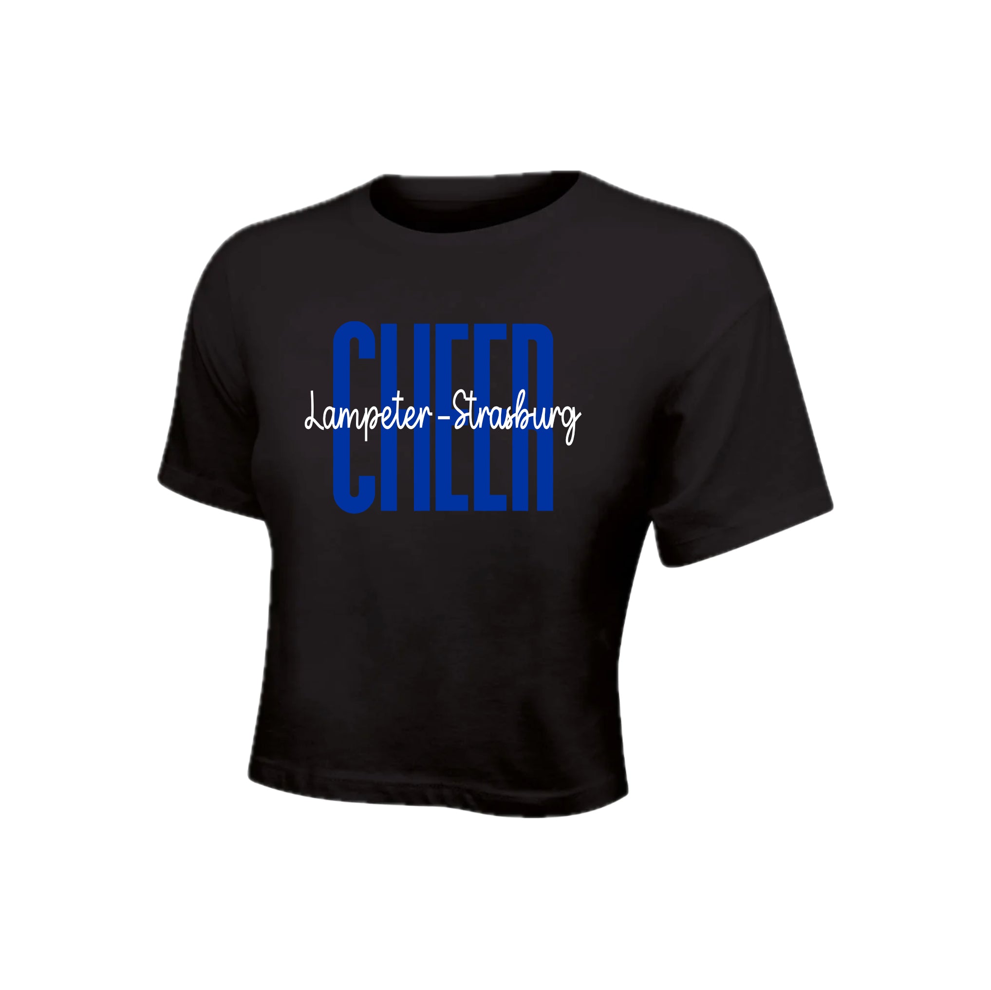 LSCH02-12 Women's Black Cropped T-Shirt