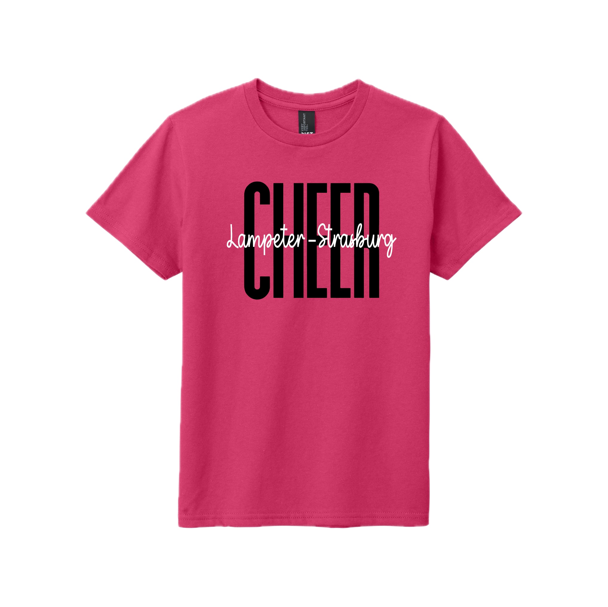 LSCH02-08 Pink Youth Short Sleeve Soft Tee
