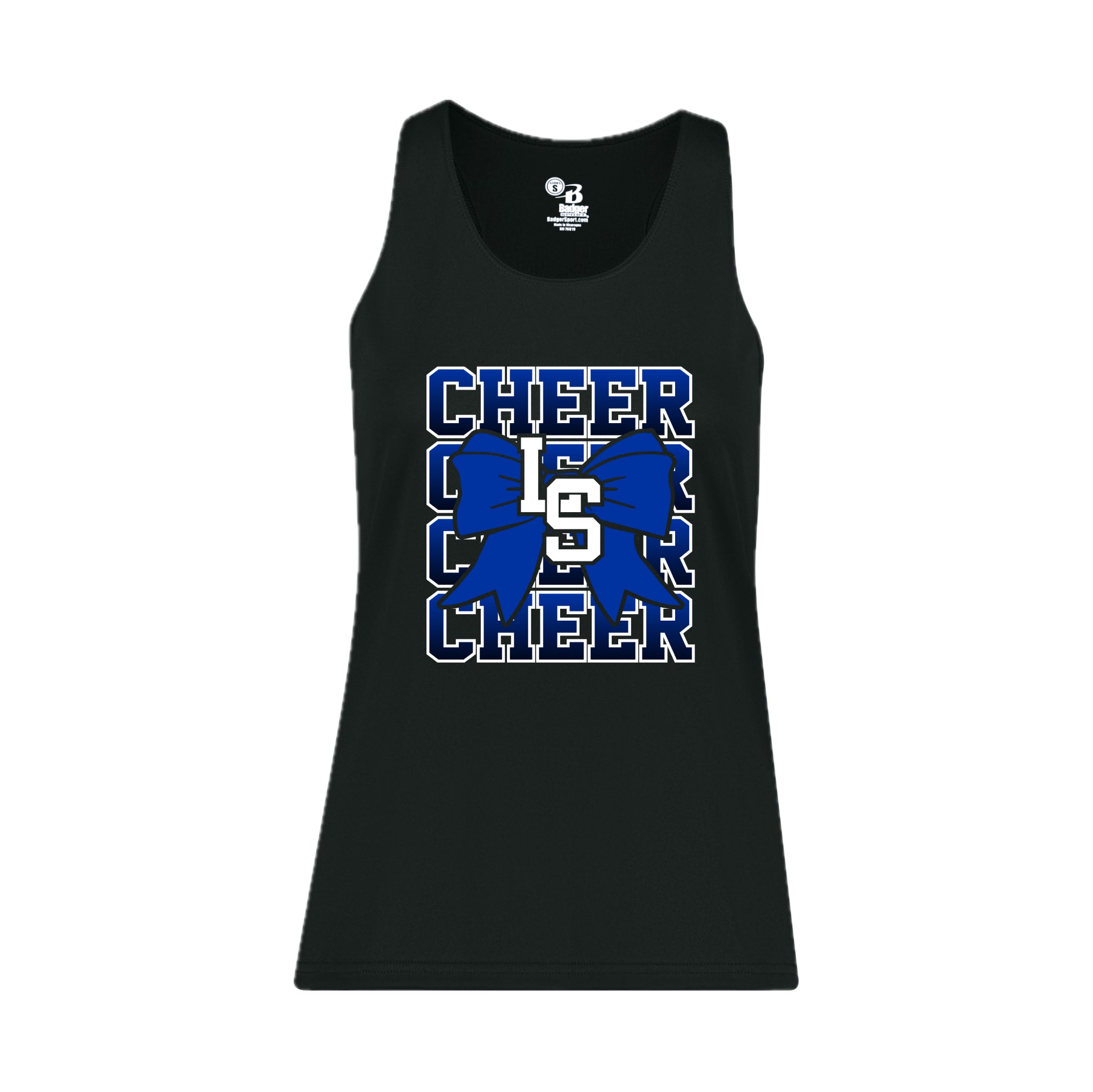 LSCH02-09 Ladies/Girls Black Racerback Tank