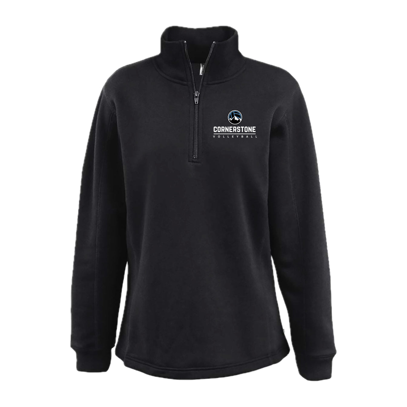 CVCSH03 - 17 Ladies Black 1/4 Zip Sweatshirt