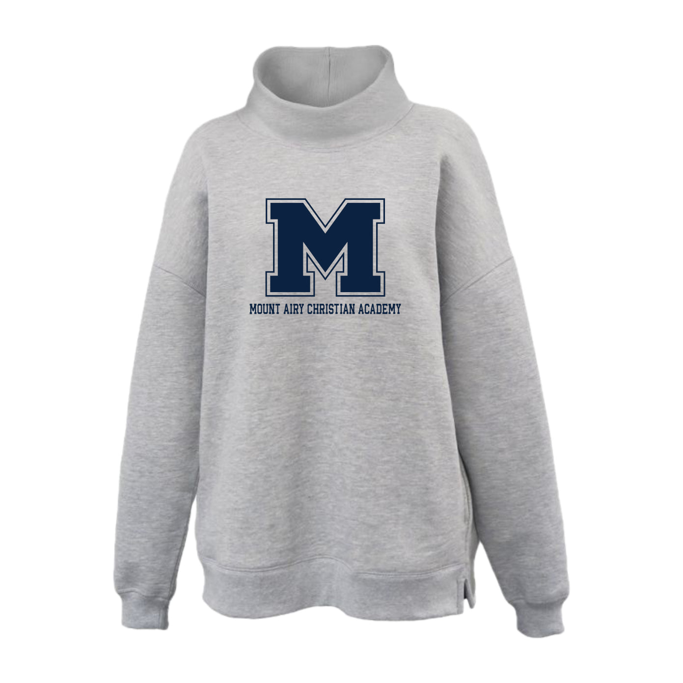 MACA106 - Womens Grey Oversize Mockneck