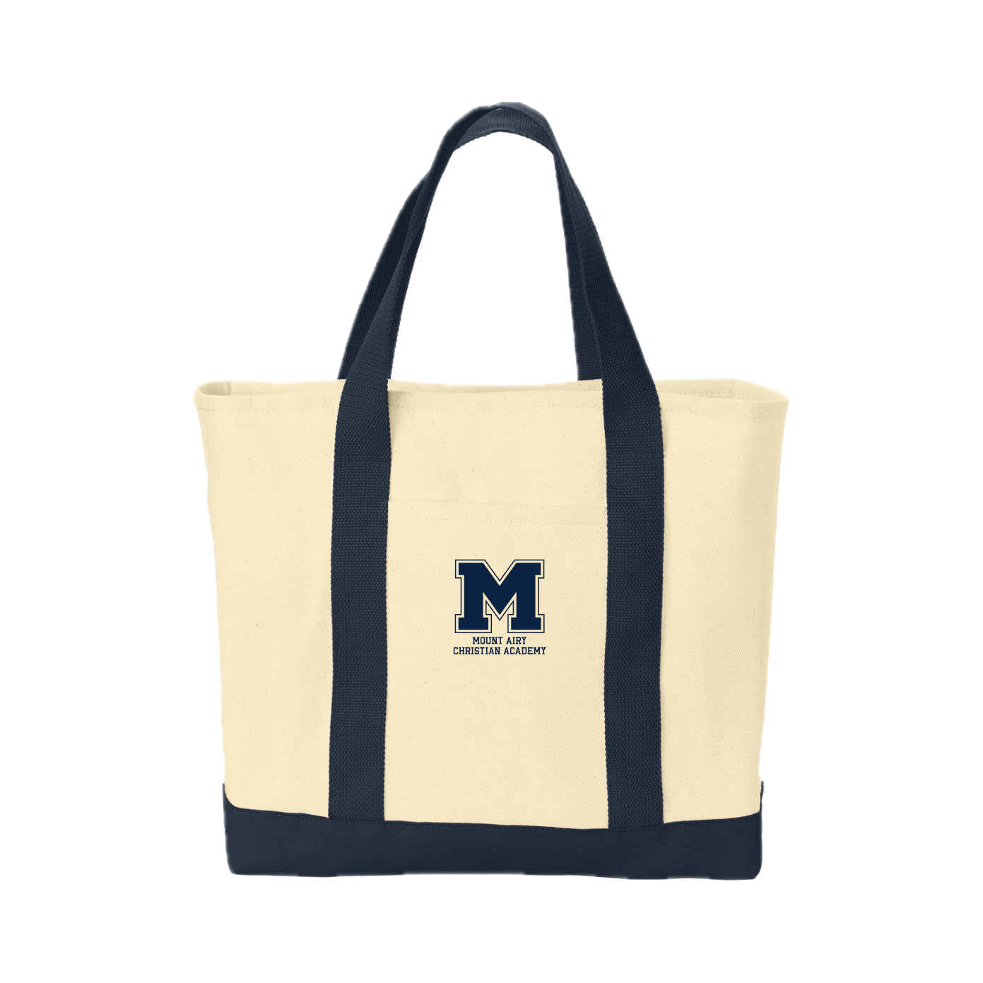 MACA107 - Natural/Navy Tow Tone Tote