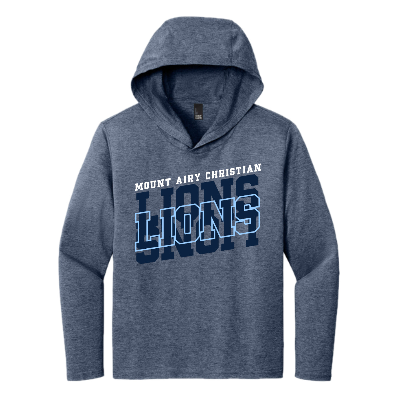 MACA103 - Soft Lt Weight Navy Frost Hoody Tee