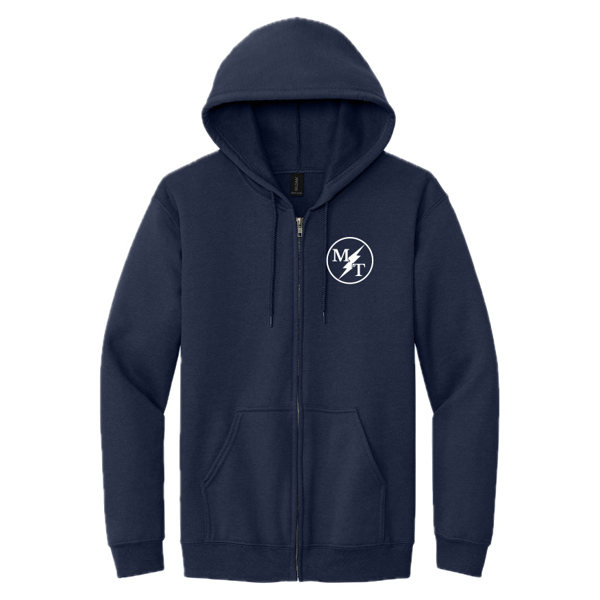 SCELSH01-15 Navy MT Logo Full Zip Sweatshirt