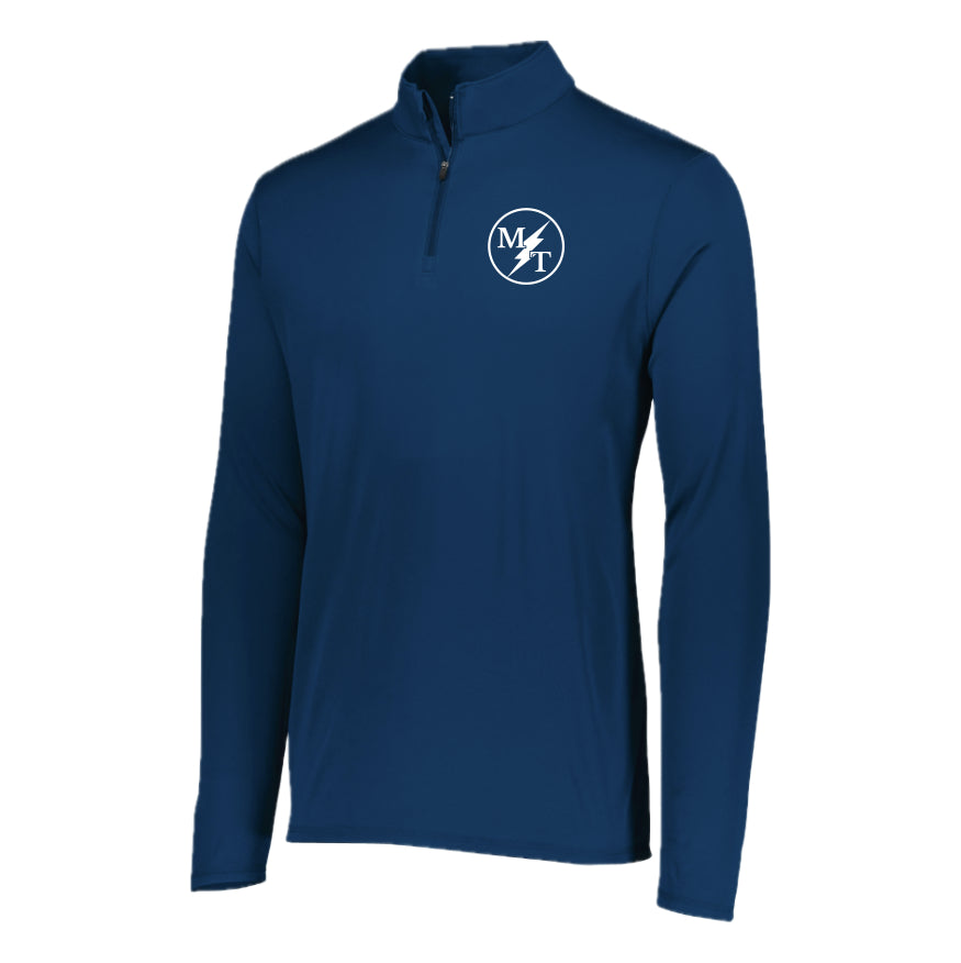 SCELSH01-17 Navy MT Logo Performance 1/4 Zip Pullover