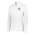 SCELSH01-18 White MT Logo Performance 1/4 Zip Pullover