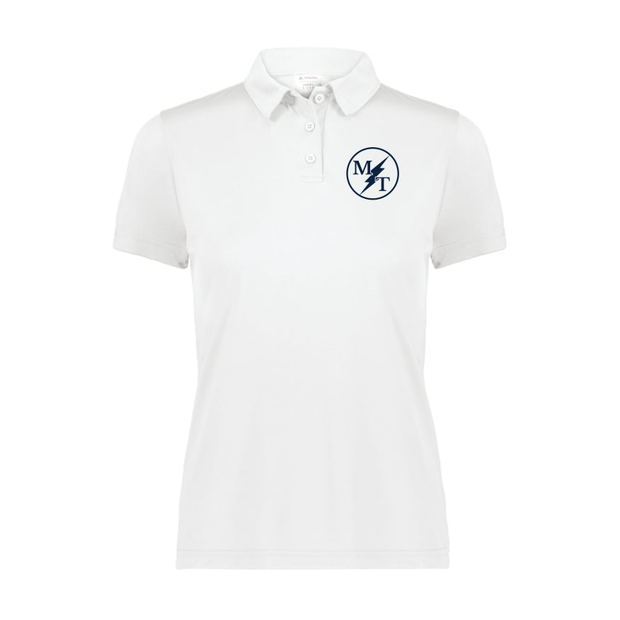 SCELSH01-22 Ladies White MT Logo Performance Polo