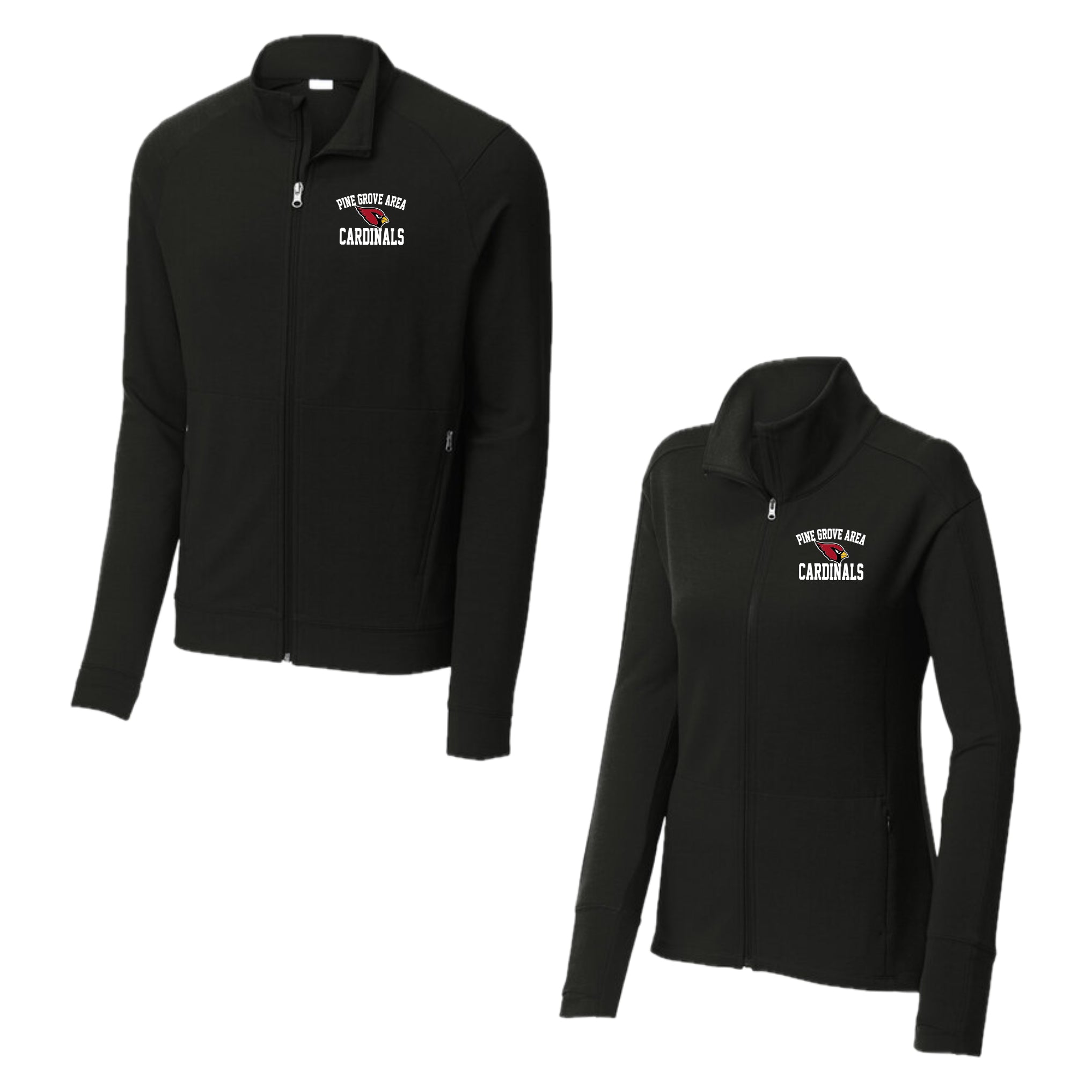 PGASH02-28 Men's/Ladie's Black Flex Fleece Full Zip Jacket