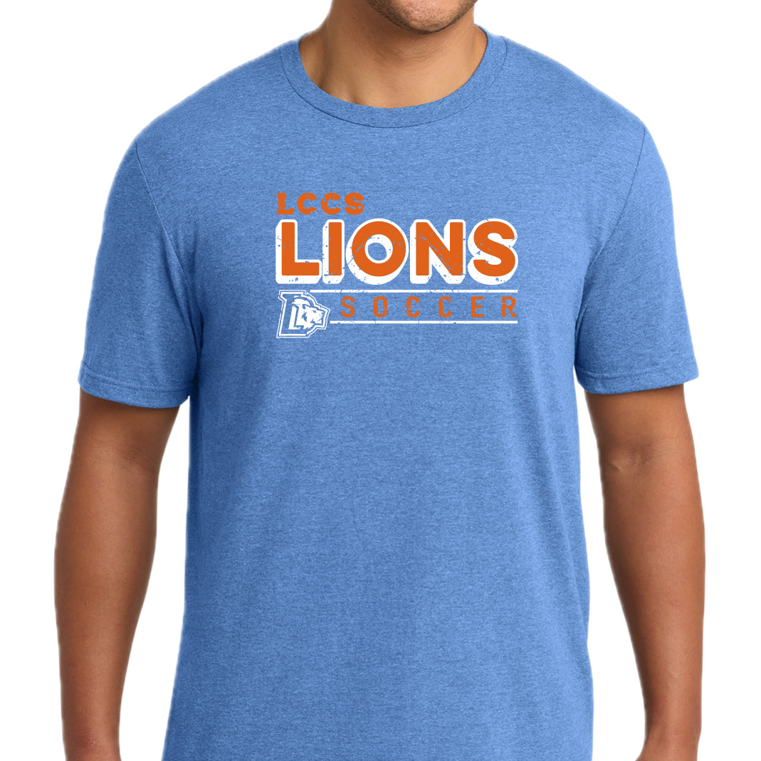 LCCSSP-04 SOCCER Carolina Blue Heather Short Sleeve Triblend