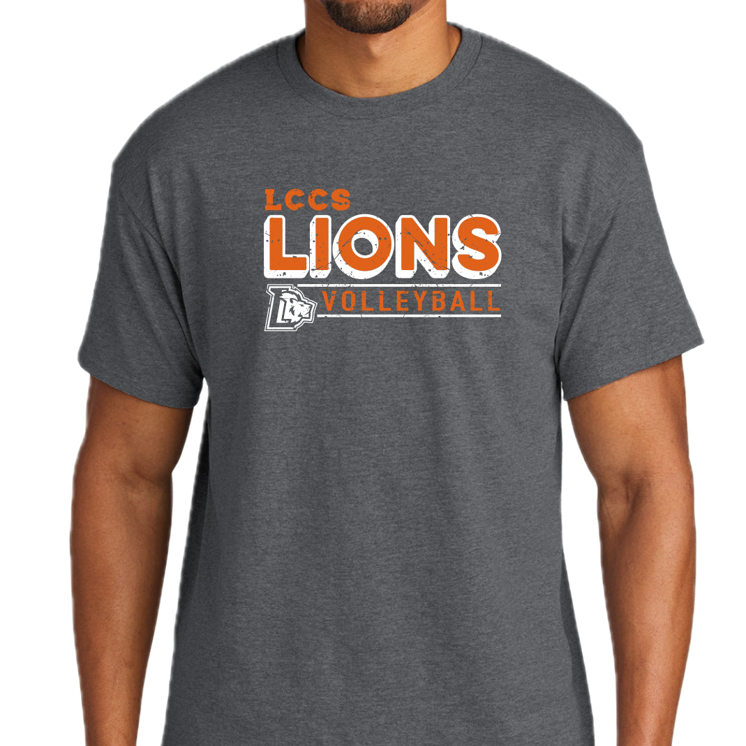 LCCSSP-08 VOLLEYBALL Youth Graphite Heather Short Sleeve Triblend