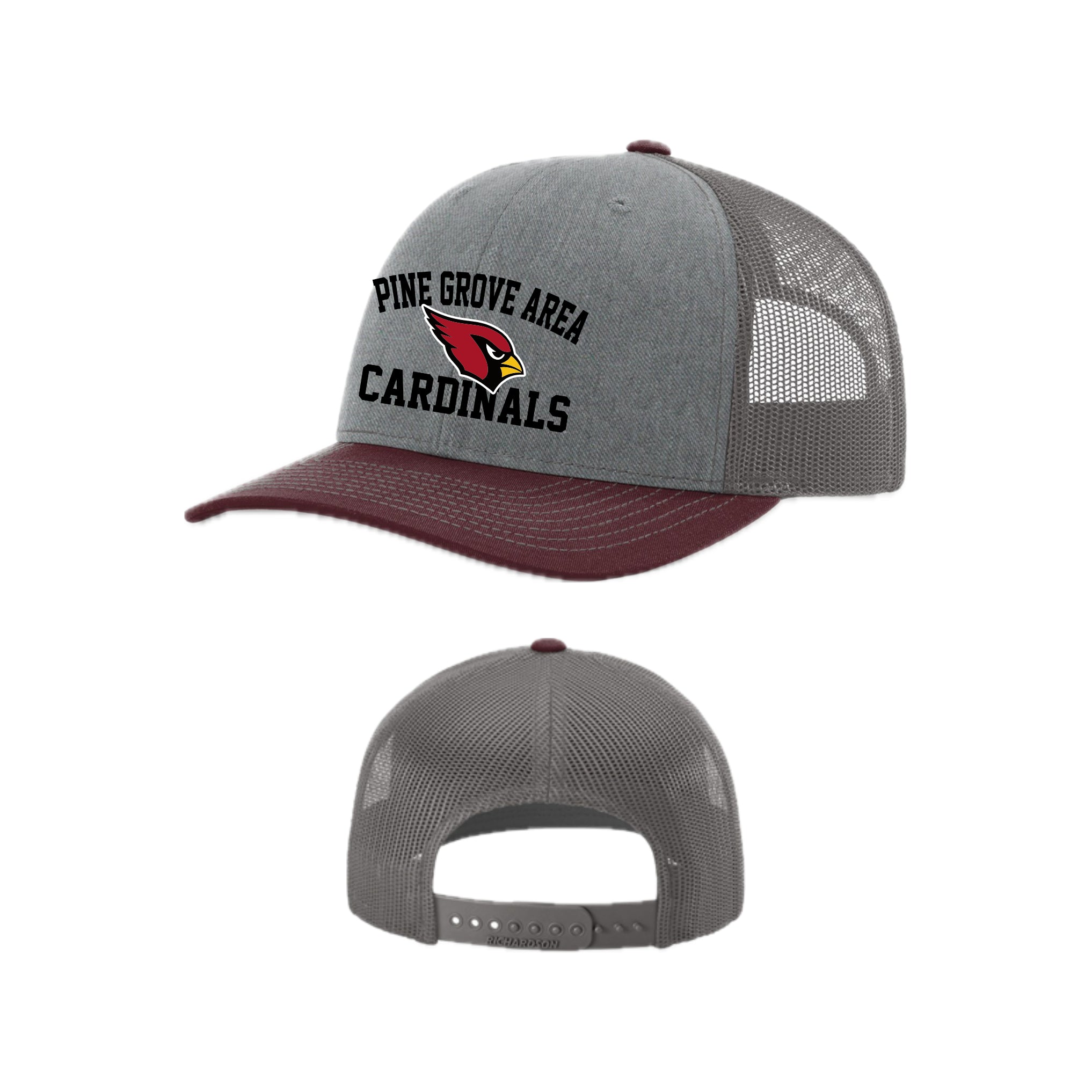 PGASH02-22 Richardson Hth Grey/Charcoal/Maroon SnapBack