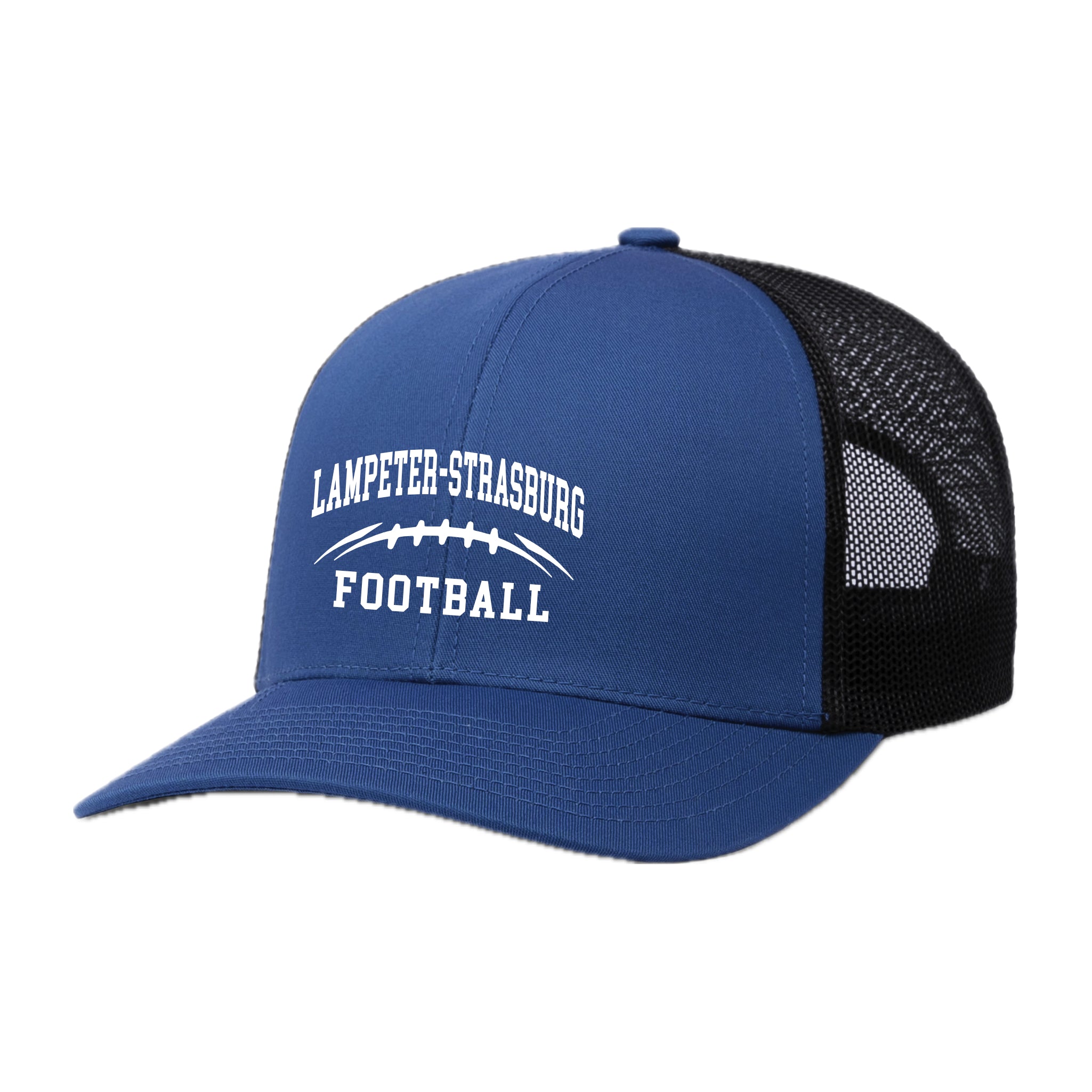 LSYF-51 Ocean Blue / Lt Charcoal / Ocean Blue Adjustable Trucker Hat