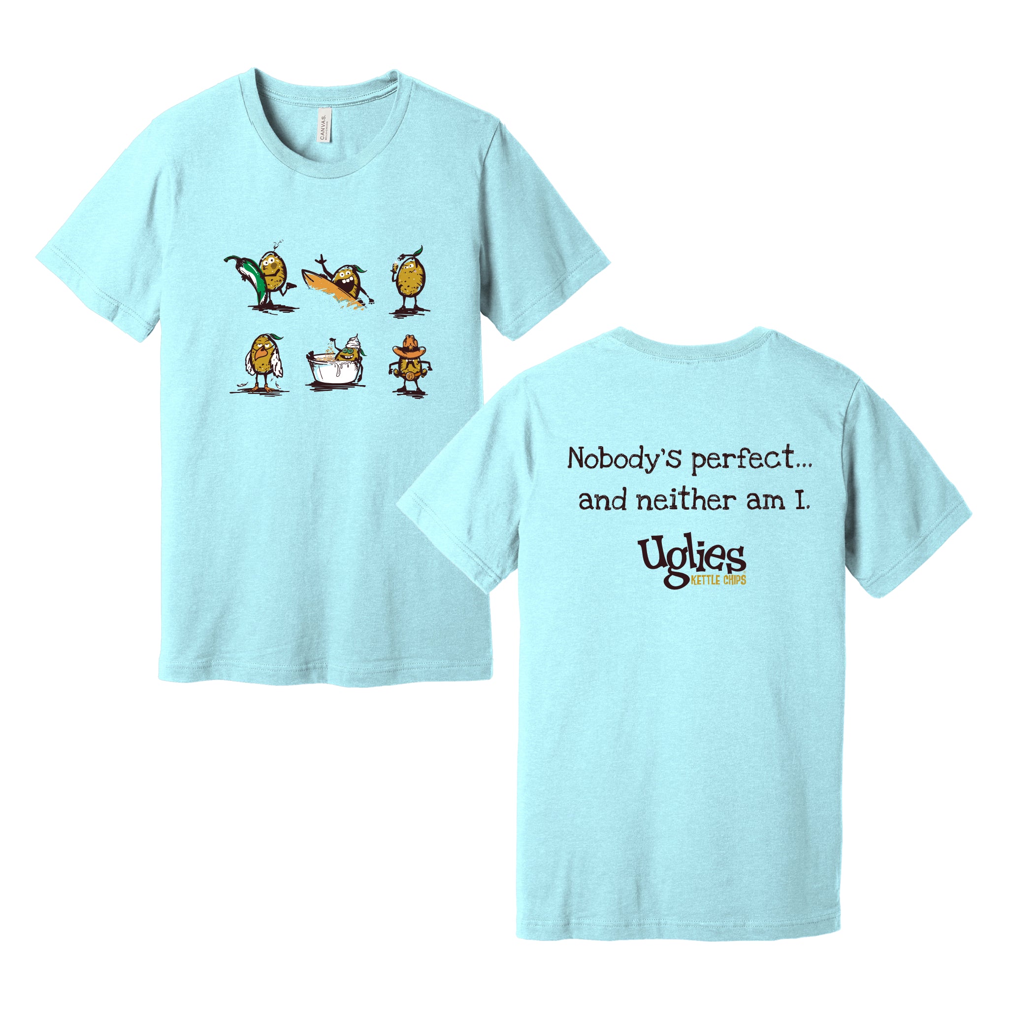 DBACH007 Uglies Heather Ice Blue Character Tee