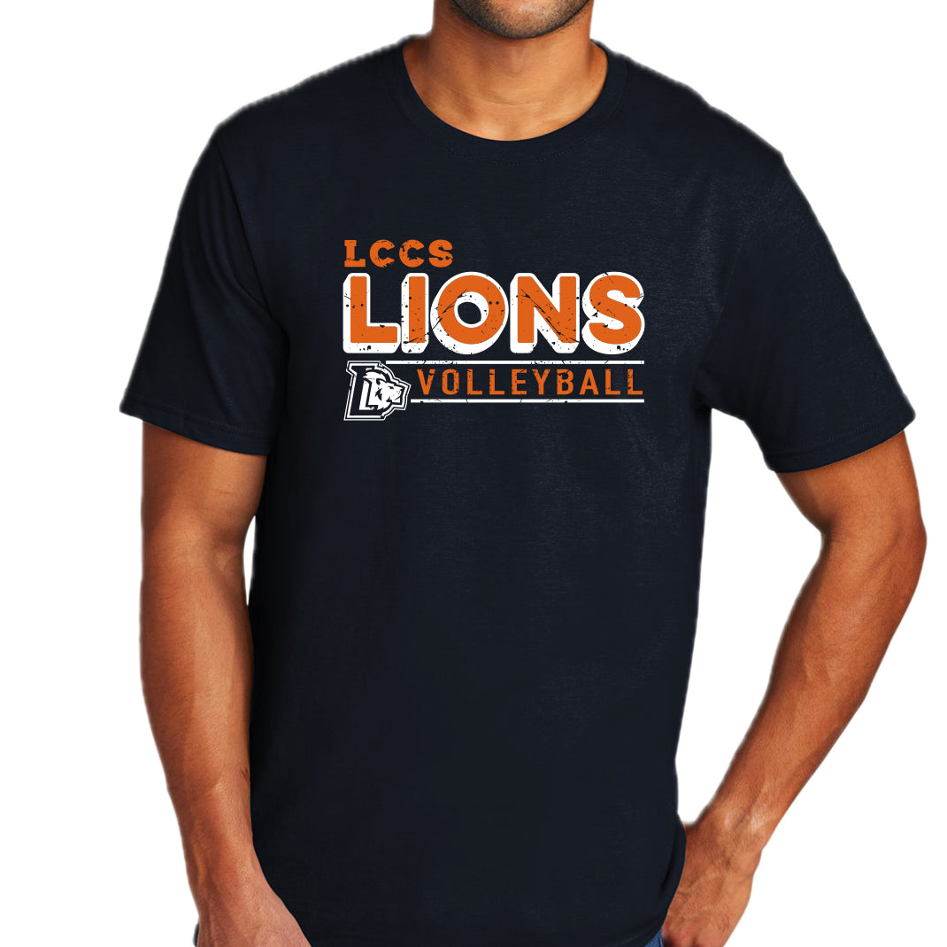LCCSSP-02 VOLLEYBALL Navy Short Sleeve Triblend