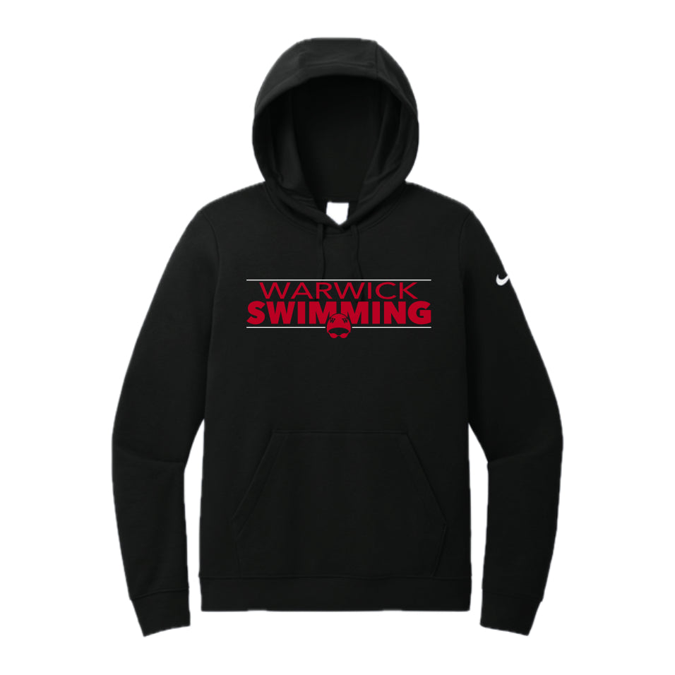 WARSWSH01-17 Ladies Black Nike Fleece Hooded Sweatshirt