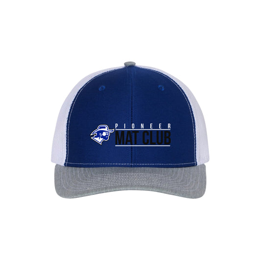 PMCSH219 Richardson Royal/White/Heather Trucker Hat