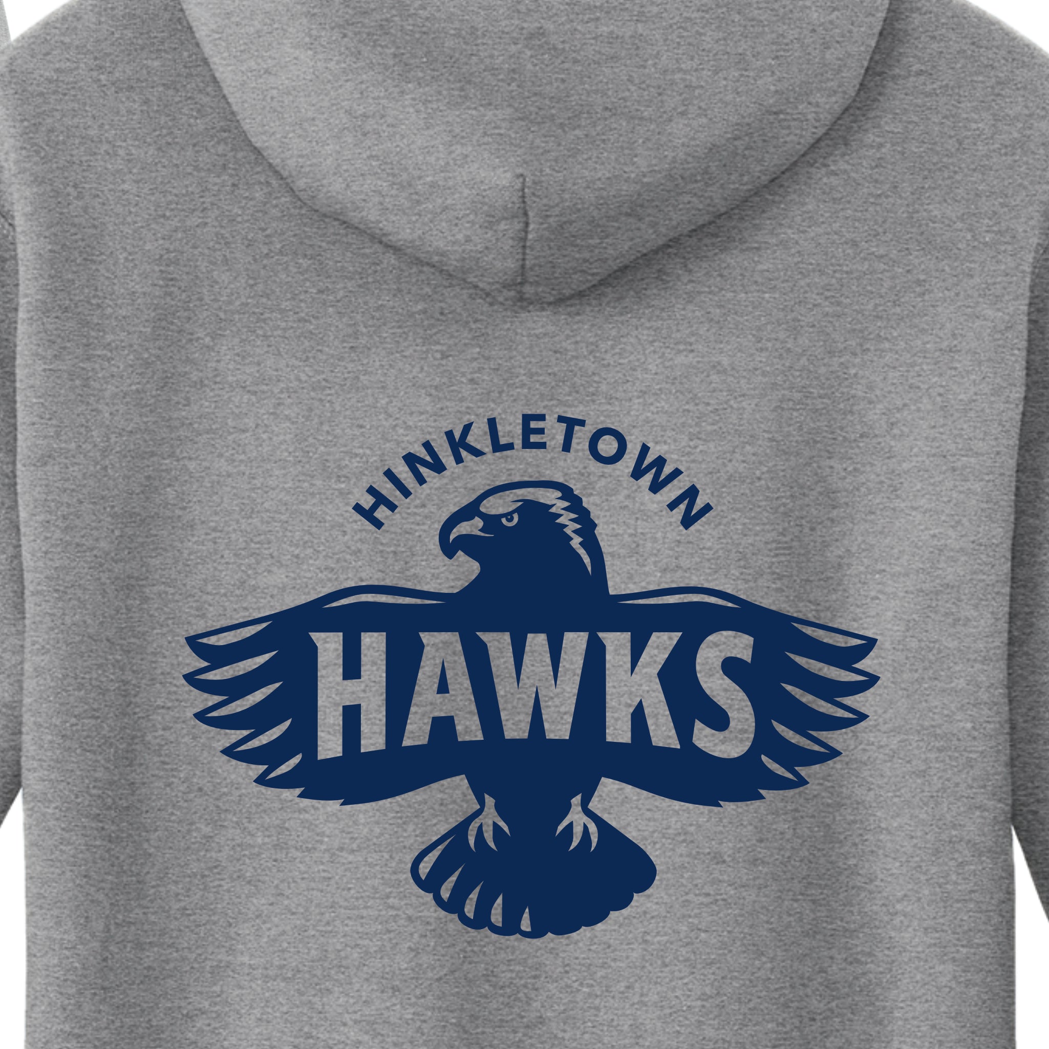HHSH02-5 Ath Heather Hawk Logo Hoody