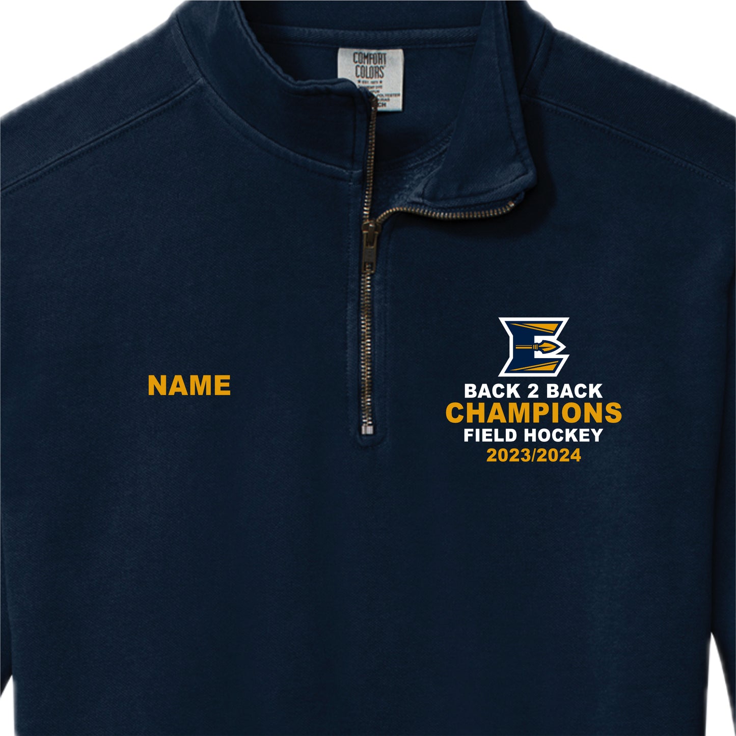 EFH02 - 5 Comfort Color Navy Colored Champ 1/4 Zip