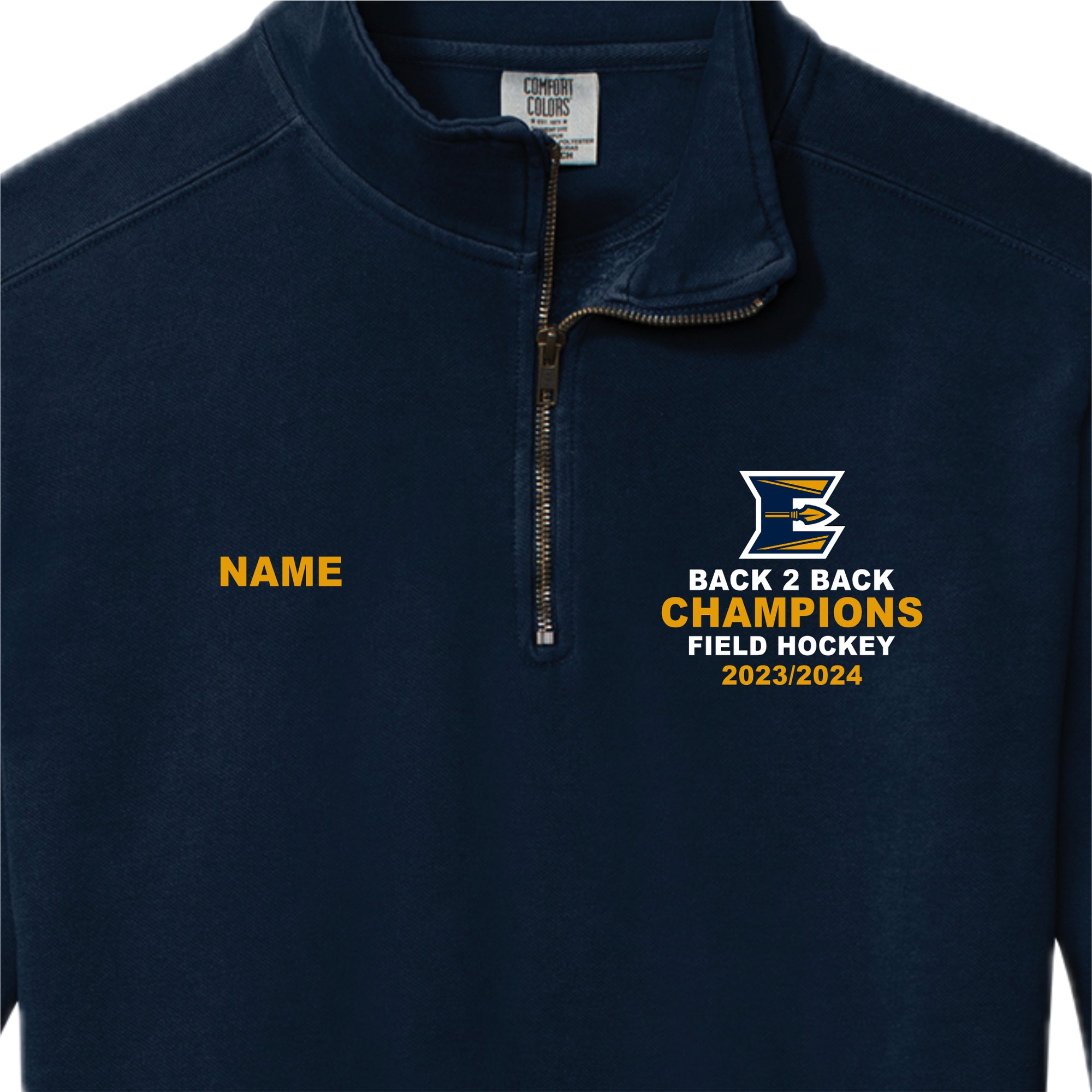 EFH02 - 5 Comfort Color Navy Colored Champ 1/4 Zip