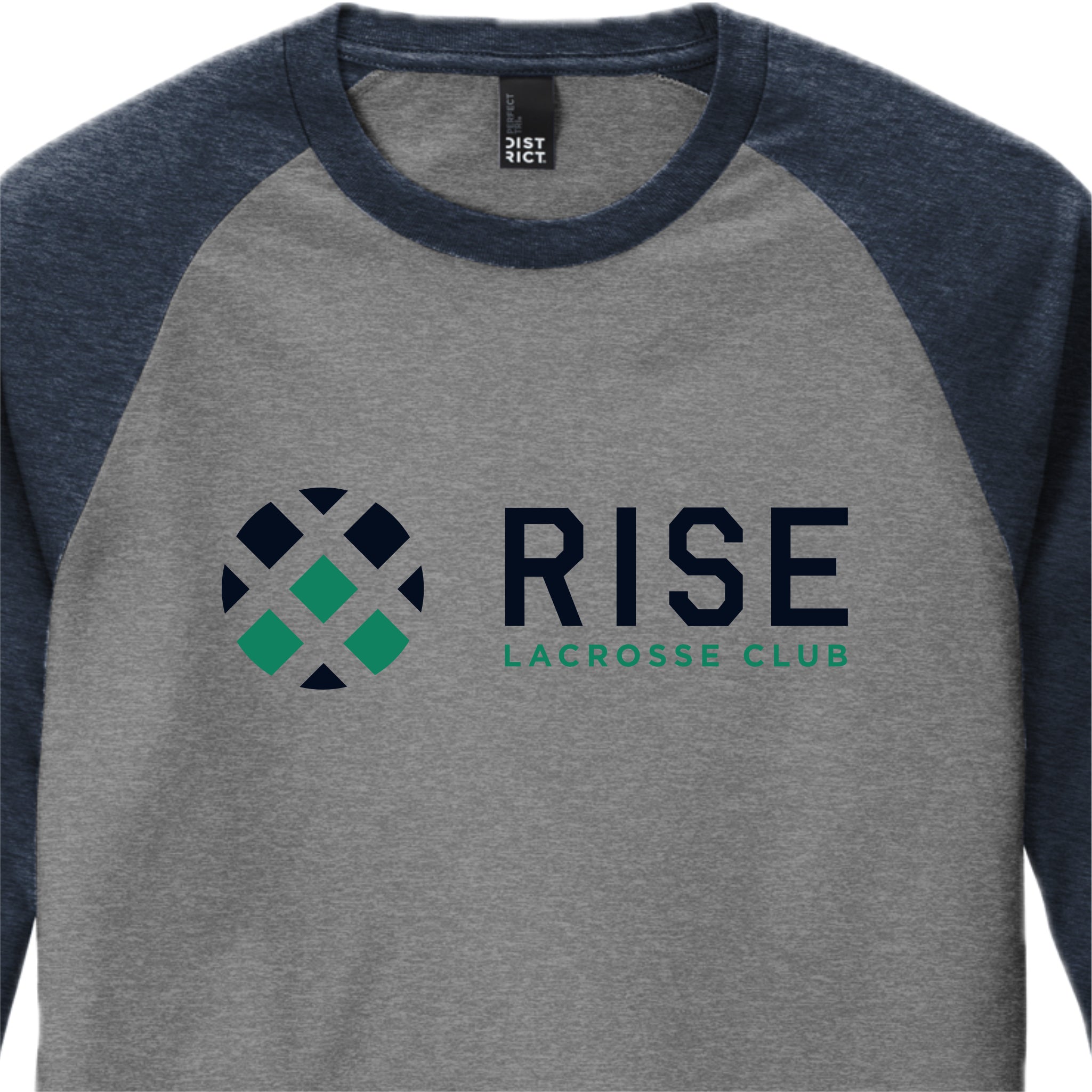 RISSH001 - 05 Navy/Grey Frost 3/4 Raglan Tee