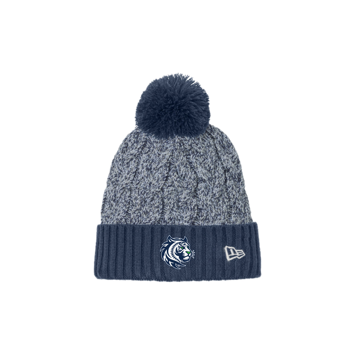 BTBSH04 - 41 New Era Navy Battle Cat Marled Knit Pom Beanie