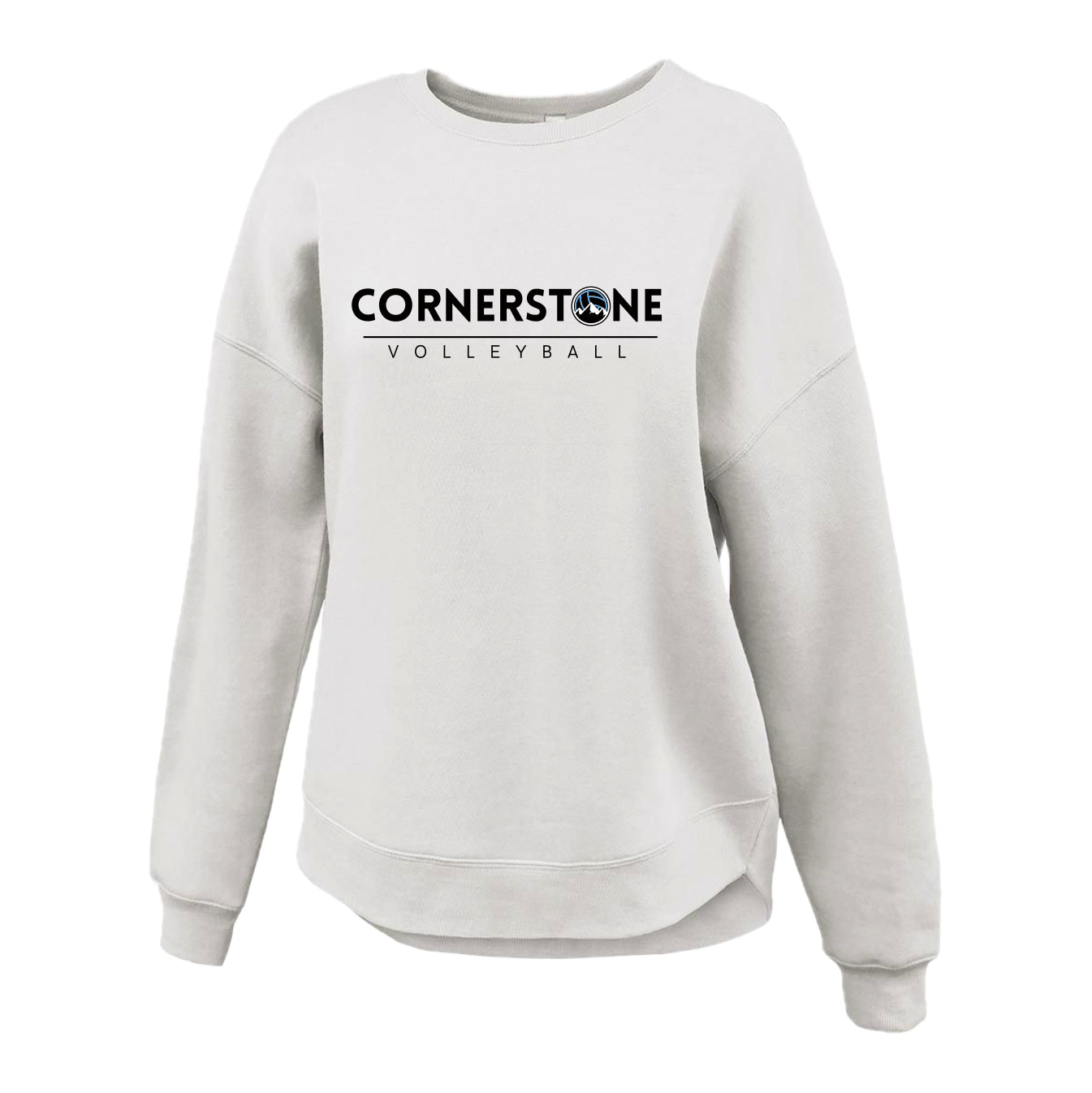 CVCSH03 - 10 Ladies White Crewneck Sweatshirt