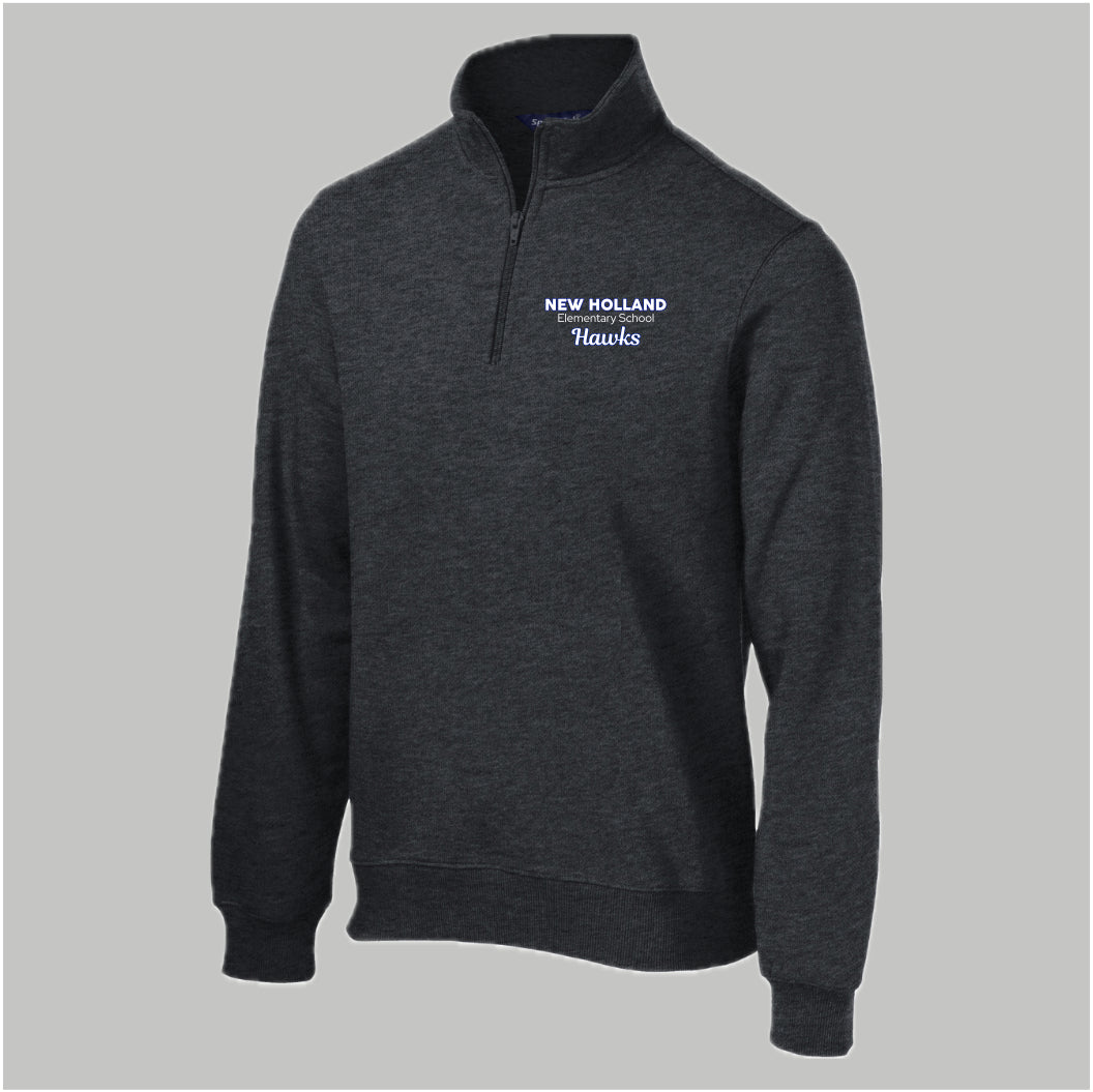 NHE055-10 Graphite Heather 1/4 Zip Sweatshirt