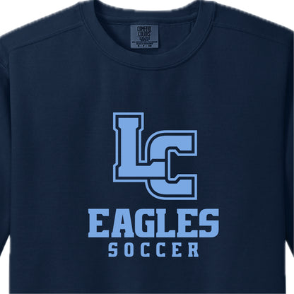 LCS019 - Comfort Colors True Navy SOCCER Crew Sweatshirt