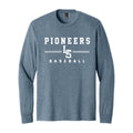 LSBSH04 - 25 Pioneers Flint Blue Heather Triblend Long Sleeve Tee