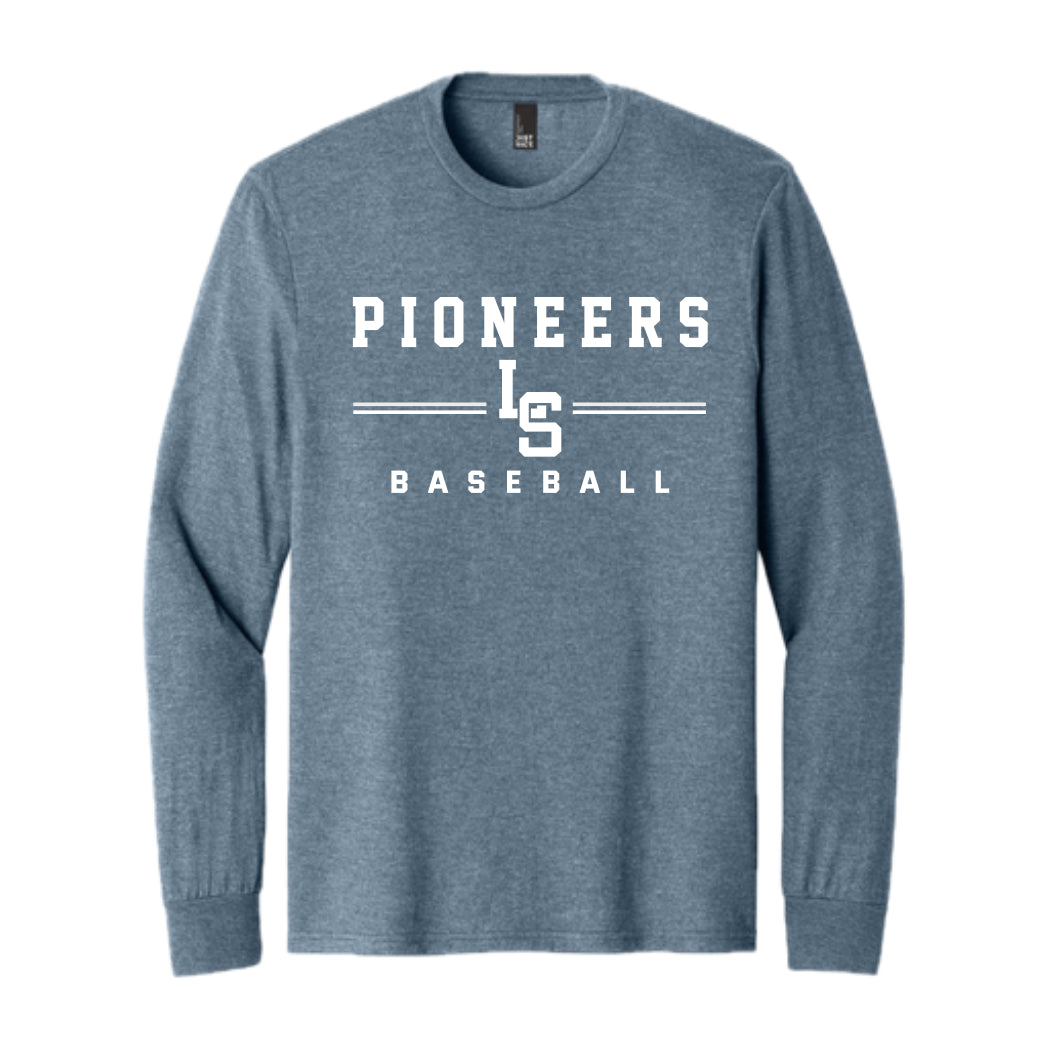 LSBSH04 - 25 Pioneers Flint Blue Heather Triblend Long Sleeve Tee