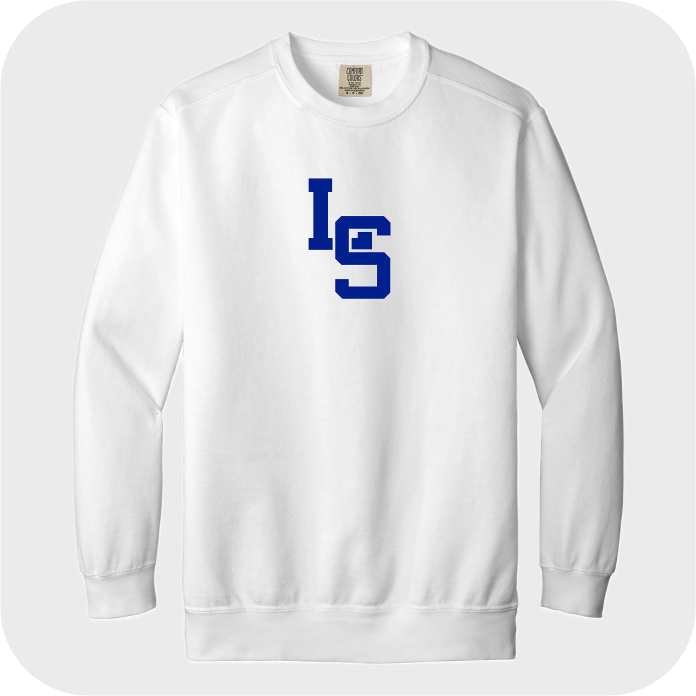 LSELEM01 - 10 White Comfort Color Crew Sweatshirt