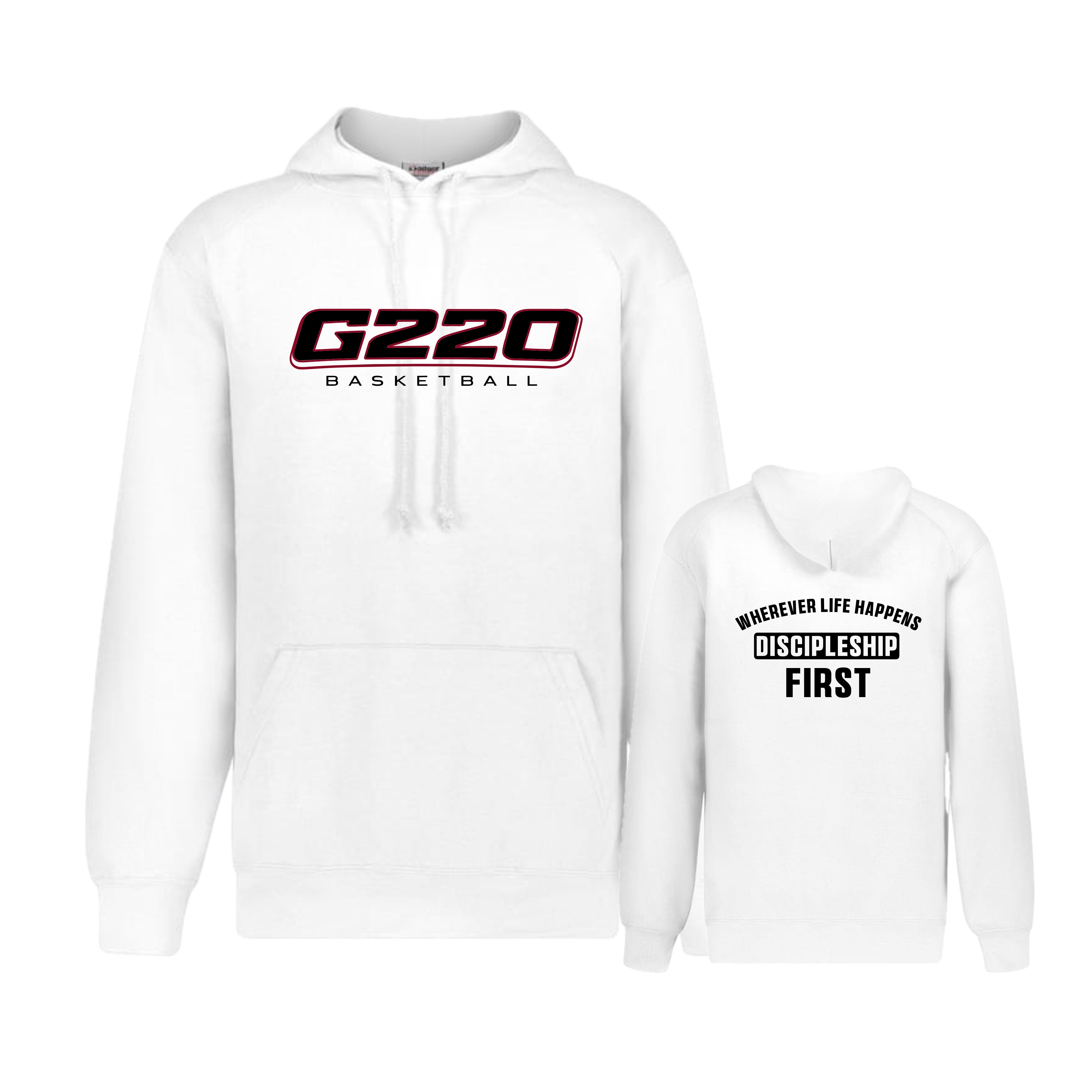 G220SH02 20 White Hooded Sweatshirt
