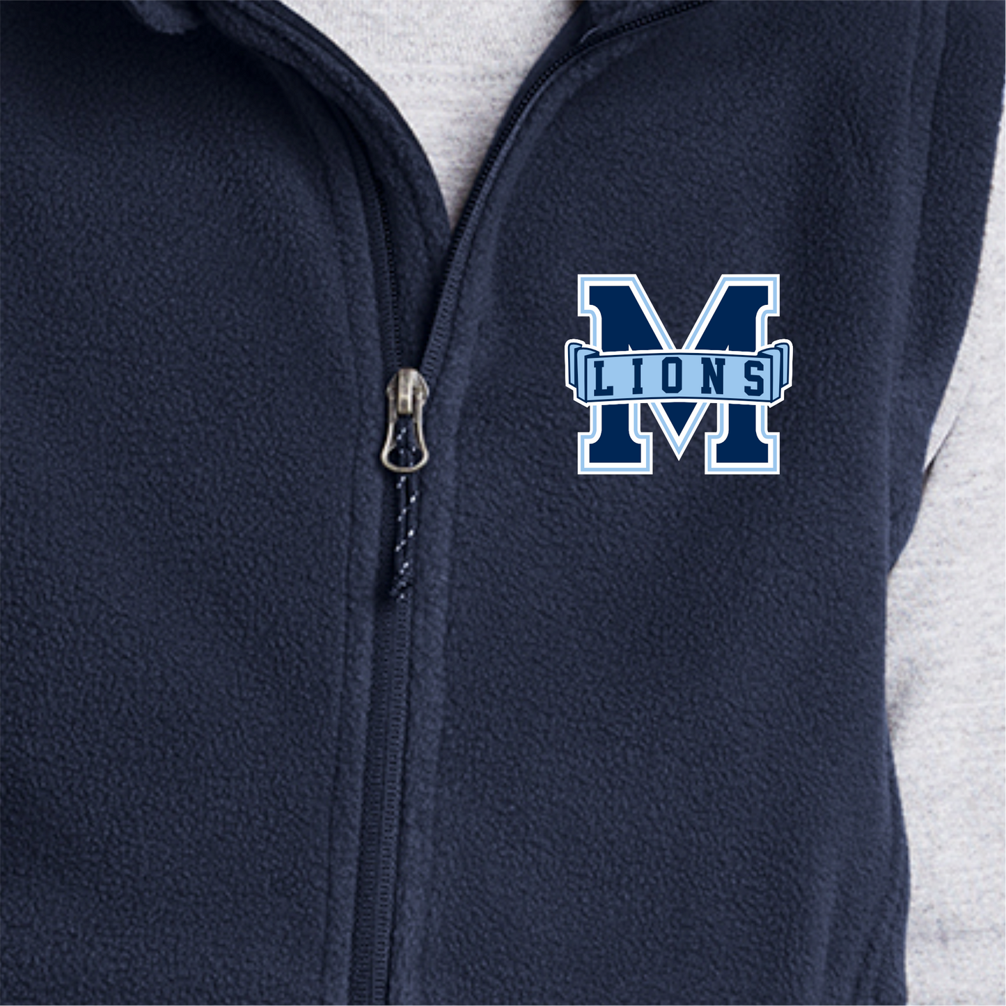 MACA020 - Navy M Lions Fleece Vest