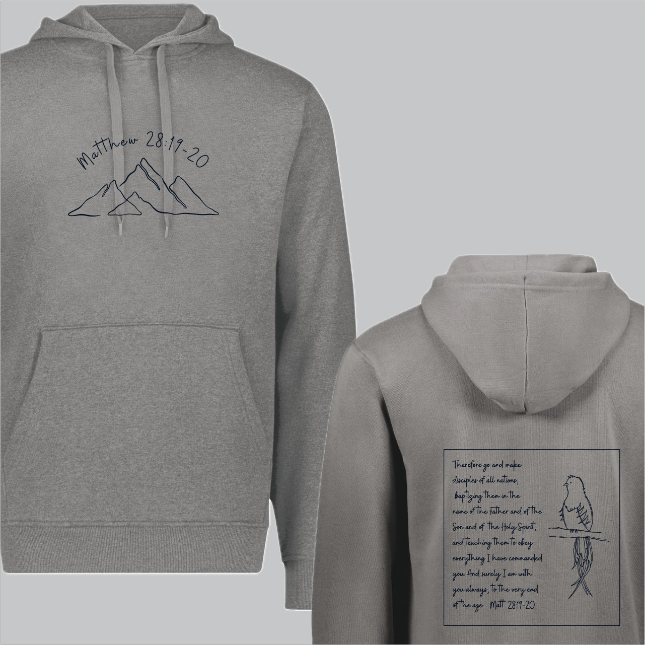 LCSSEN01 - 05 Charcoal Heather Hooded Sweatshirt