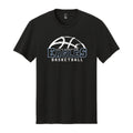 LCS127- Eagles Distressed Basketball Short Sleeve Black Tee