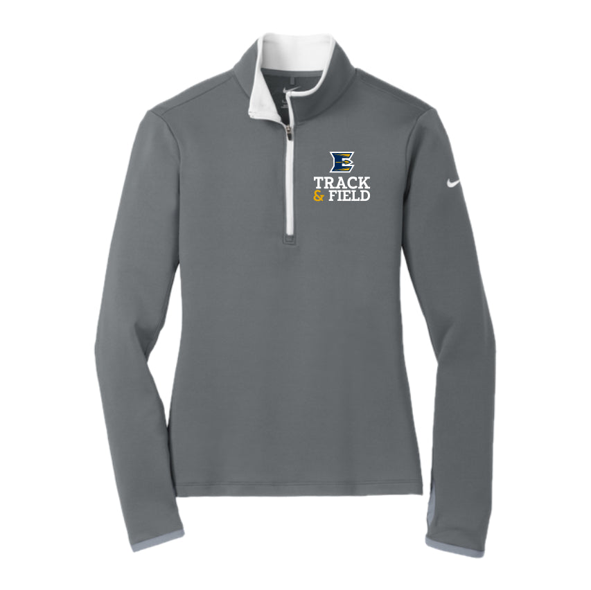 ETFSH04 10 Dk Grey/White Ladies Nike 1/4 Zip Cover Up