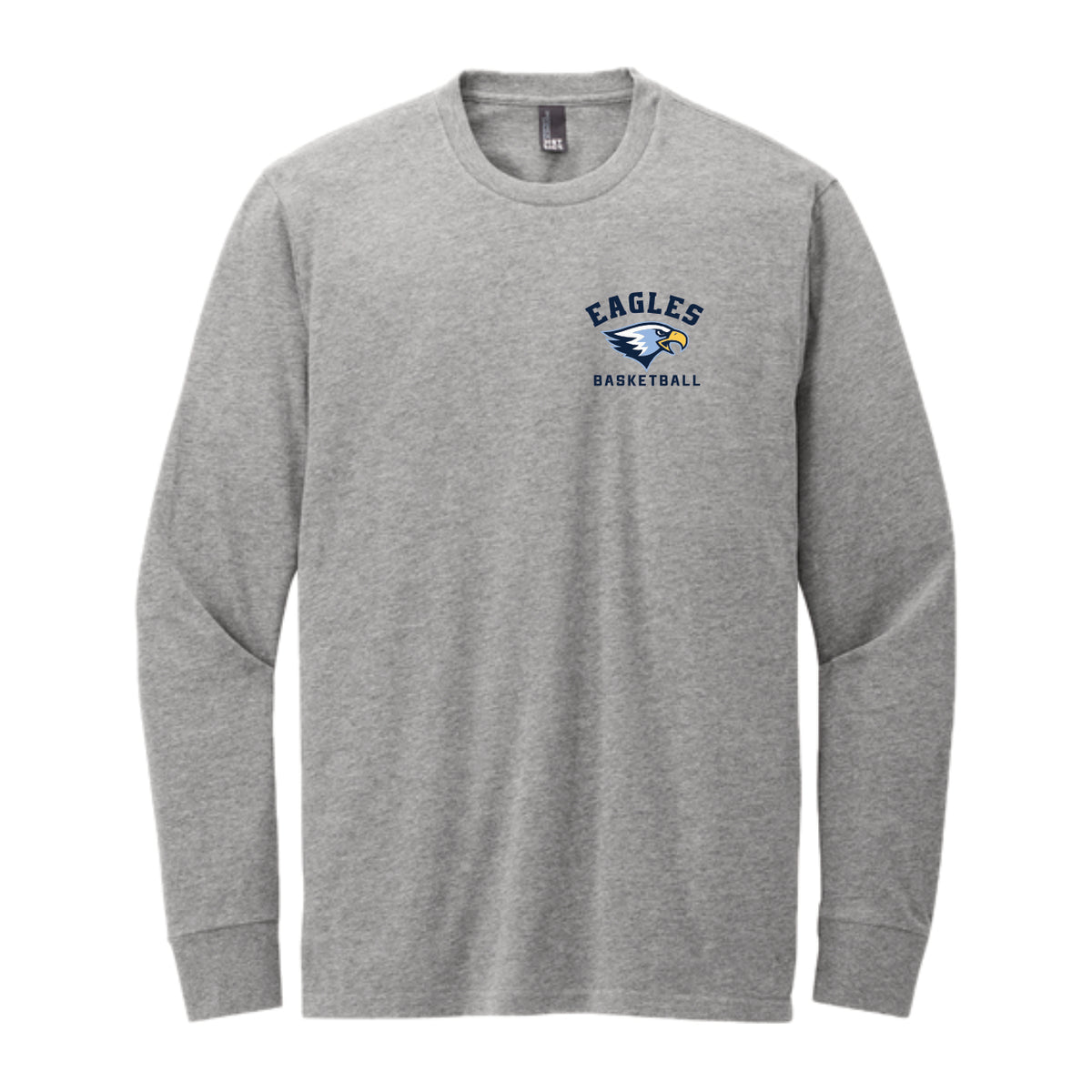 LCS128- Eagles Basketball Long Sleeve Grey Frost Tee