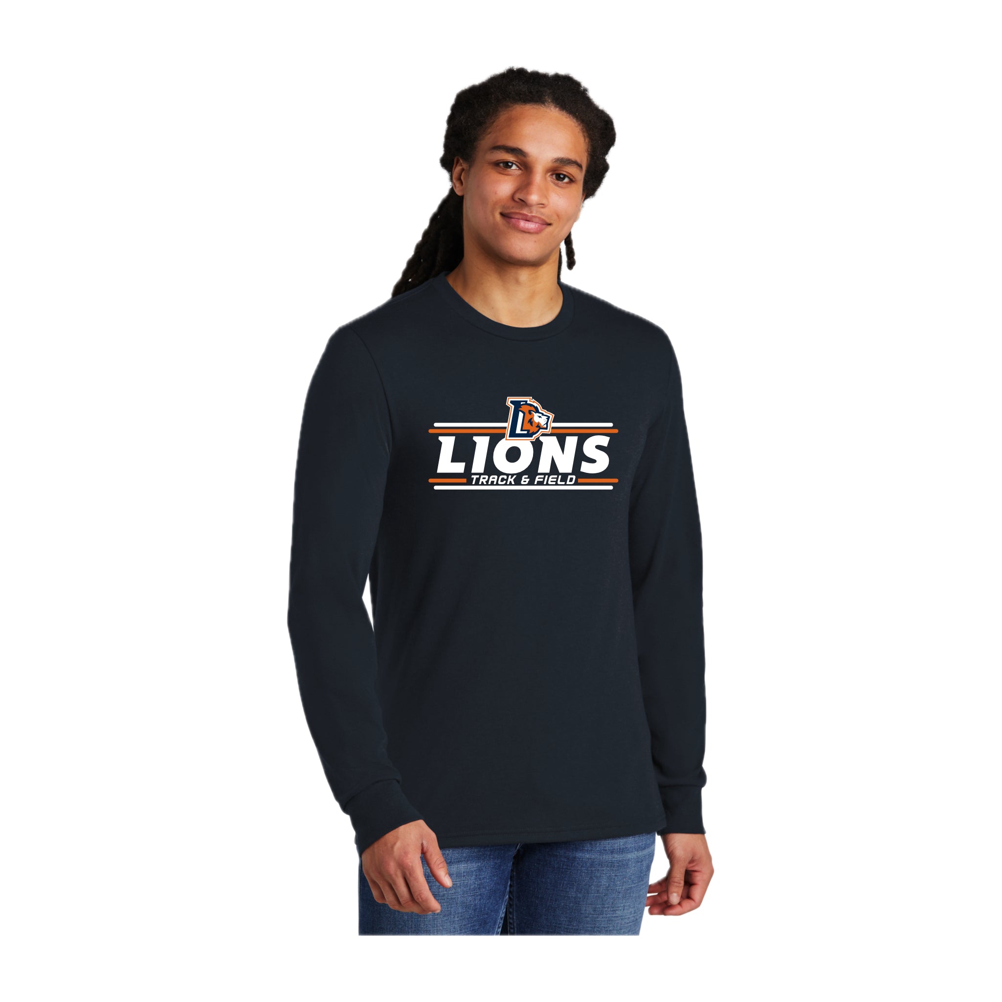 LCCS0325-06 Navy Tri-Blend Long Sleeve Tee