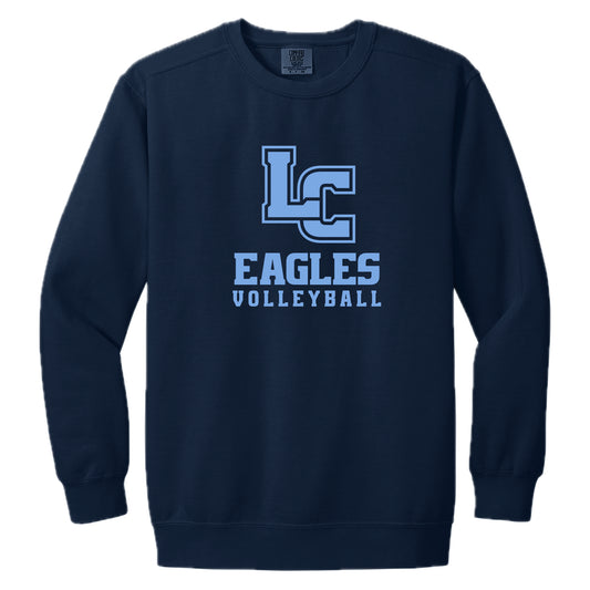 LCS020 - Comfort Colors True Navy VOLLEYBALL Crew Sweatshirt