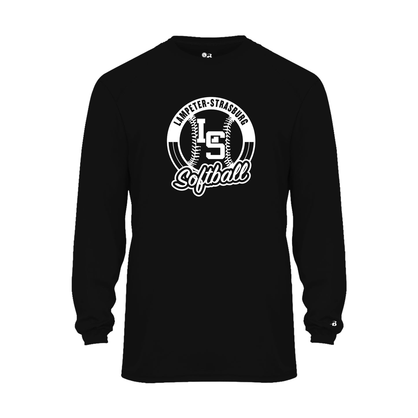 LSY0225-S07 Black Softball Performance Long Sleeve