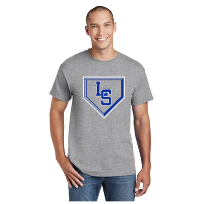 24388-07  Grey Short Sleeve Tee | LS Diamond Logo