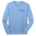 COM008 Columbia Blue 100% Cotton Long Sleeve Tee