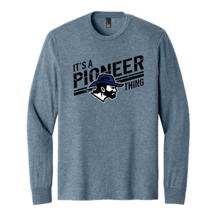 LSHHSH01 - 13 Flint Blue Heather PIO THING Long Sleeve T-Shirt