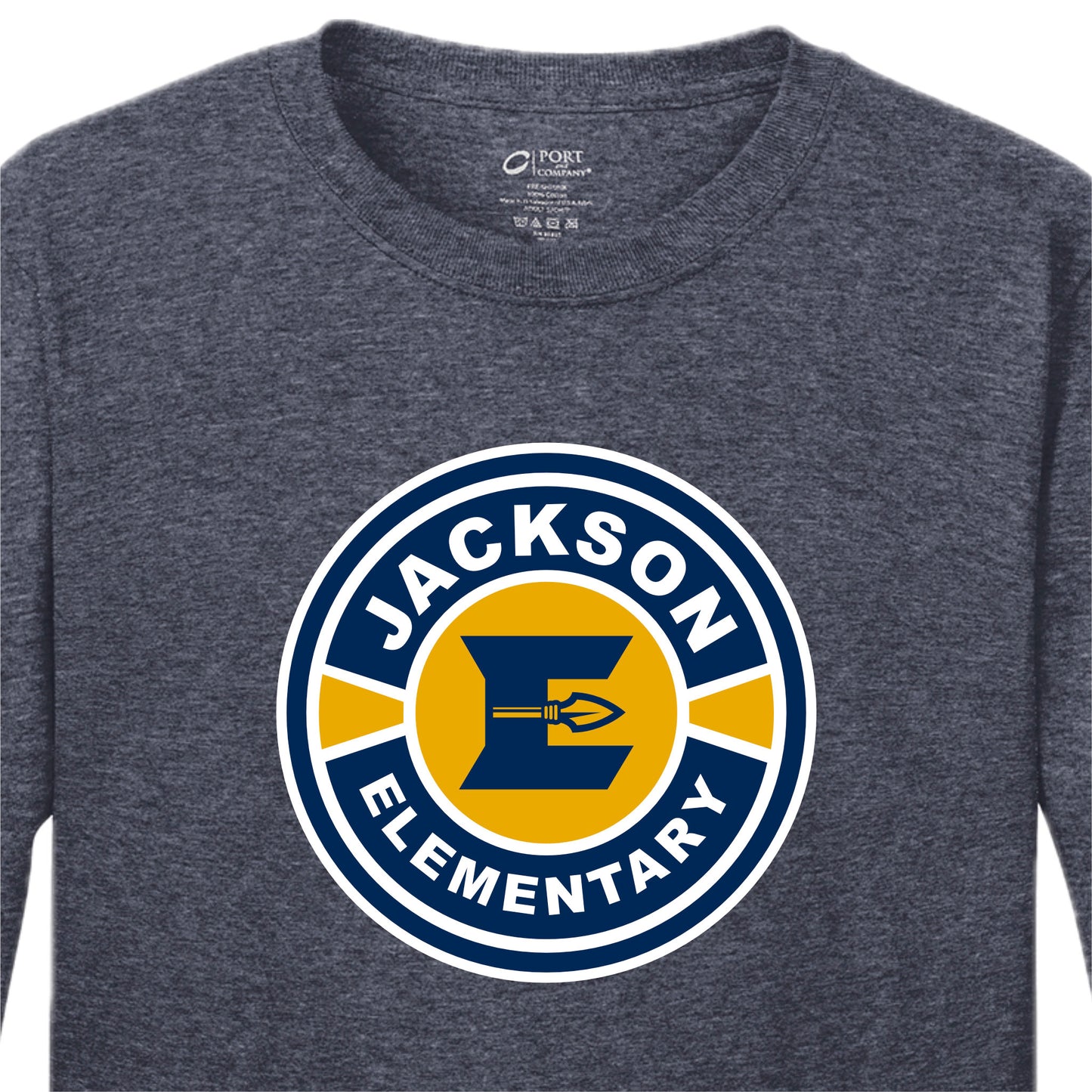 24987-004 Heather Navy Jackson Long Sleeve Tee